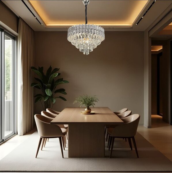 Lampă suspendată Cristal G055-CP 50cm CHROME