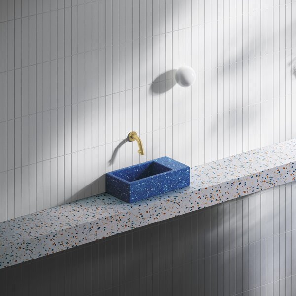 Clou Flush lavoar 36x18 cm dreptunghiular clasică-de blat albastru mat CL/03.82031