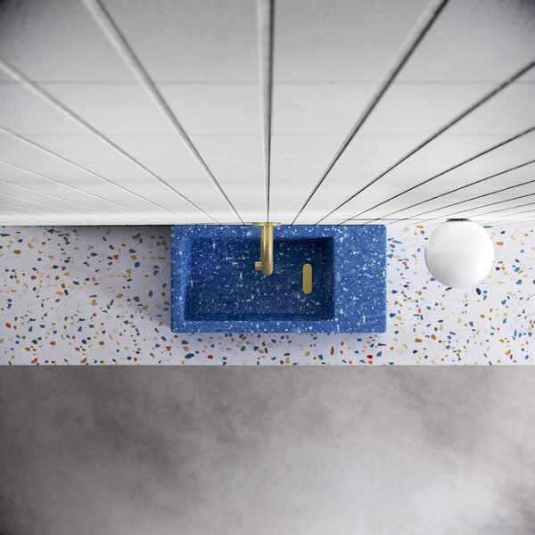 Clou Flush lavoar 36x18 cm dreptunghiular clasică-de blat albastru mat CL/03.82031