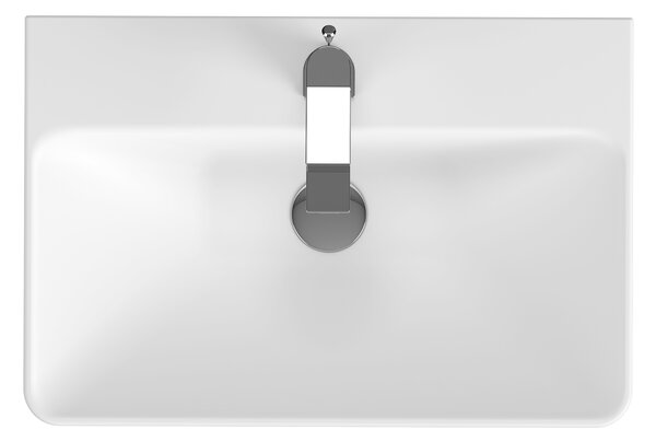 Cersanit Mille lavoar 60x41 cm dreptunghiular clasică-mobilier alb luciu K675-002