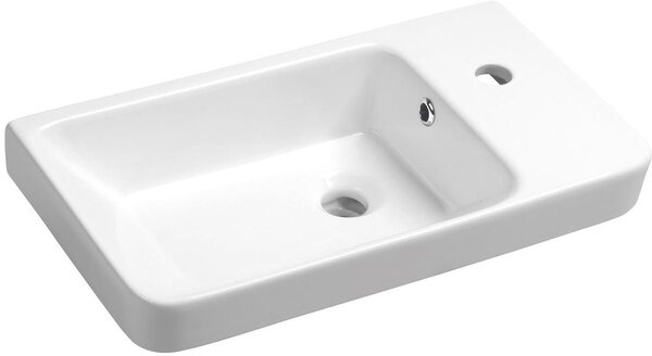 Sapho Luxa lavoar 55x30 cm dreptunghiular clasică-mobilier alb luciu 11054