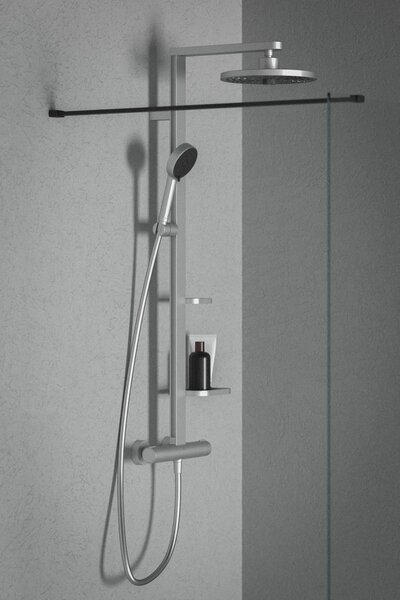 Ideal Standard Alu+ set de duș perete cu termostat cu duș de ploaie crom BD583SI
