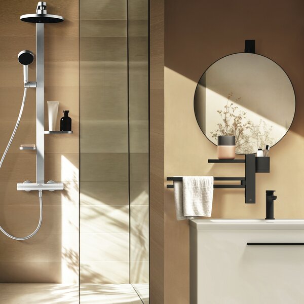 Ideal Standard Alu+ set de duș perete cu termostat cu duș de ploaie crom BD583SI