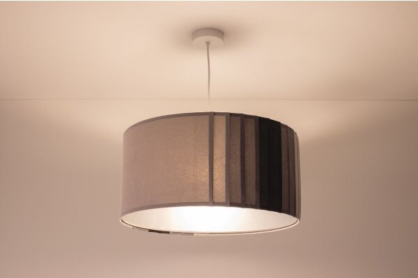 Lustră pe cablu STRIPES 1xE27/60W/230V, diam. 40 cm, gri