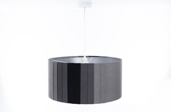 Lustră pe cablu STRIPES 1xE27/60W/230V, diam. 40 cm, gri