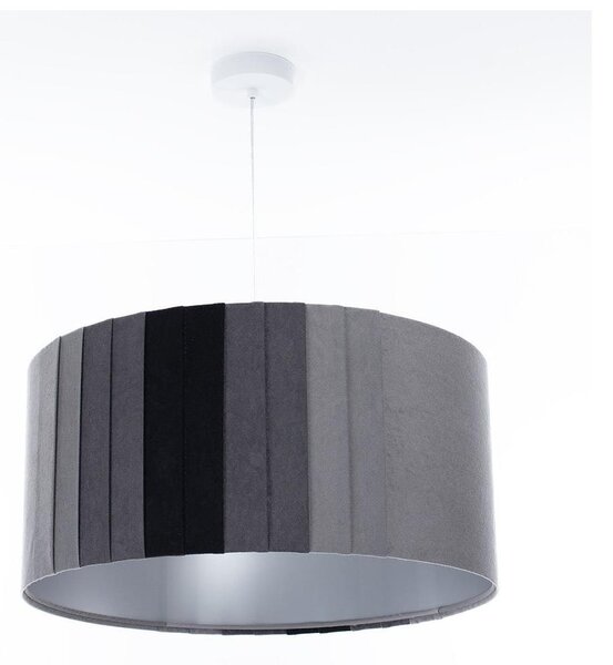 Lustră pe cablu STRIPES 1xE27/60W/230V, diam. 40 cm, gri