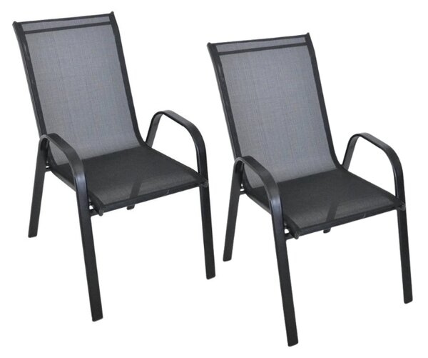 Set 4 bucati scaune de gradina TAVERNO negre