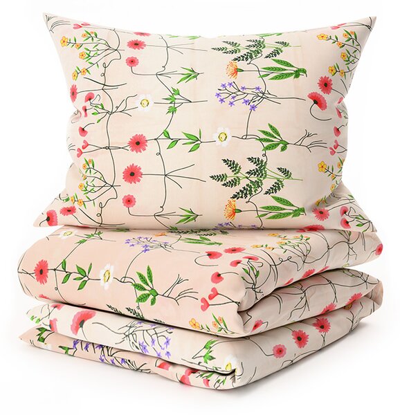 Lenjerie de pat din bumbac HERBAR BLEND bej Dimensiune lenjerie de pat: 70 x 90 cm | 140 x 220 cm
