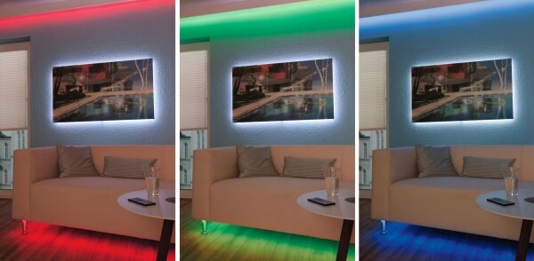 Paulmann 3988 - Bandă LED RGBW, 13 W, dimabilă, TIP, 5 m, 230 V + telecomandă