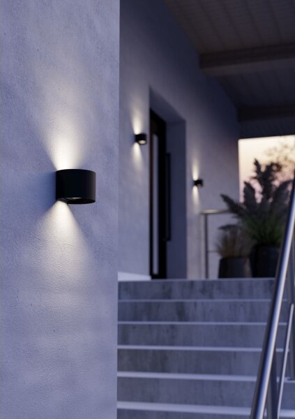 Eglo 901844 - Aplică LED de exterior CALPINO 2xLED/2,8W/230V IP54 neagră