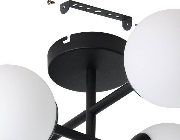 Eglo 902094 - Plafonieră LED aplicată pentru baie CASTROVIDO 4xG9/4,2W/230V IP44 neagră