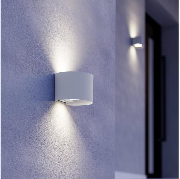 Eglo 901843 - Aplică LED de exterior CALPINO 2xLED/2,8W/230V IP54 albă