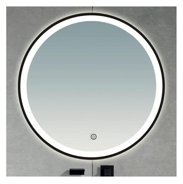 Brilagi - Oglindă LED de baie ASTI LED/19W/230V 60 cm neagră IP44 CRI 90 dimmabilă + CCT