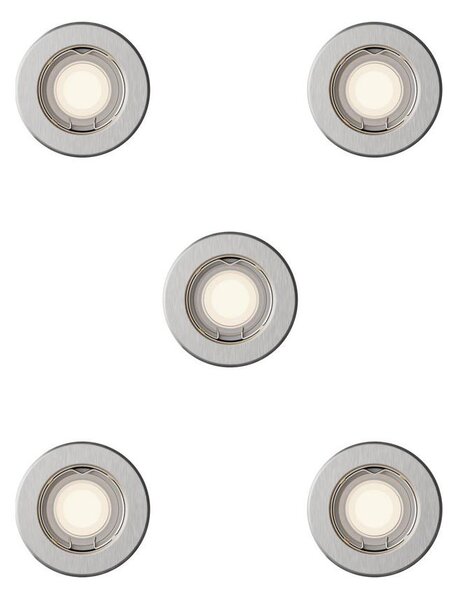 Philips - Set 5x spoturi încastrate PERIDOT 1xGU10/7W/230V argintiu