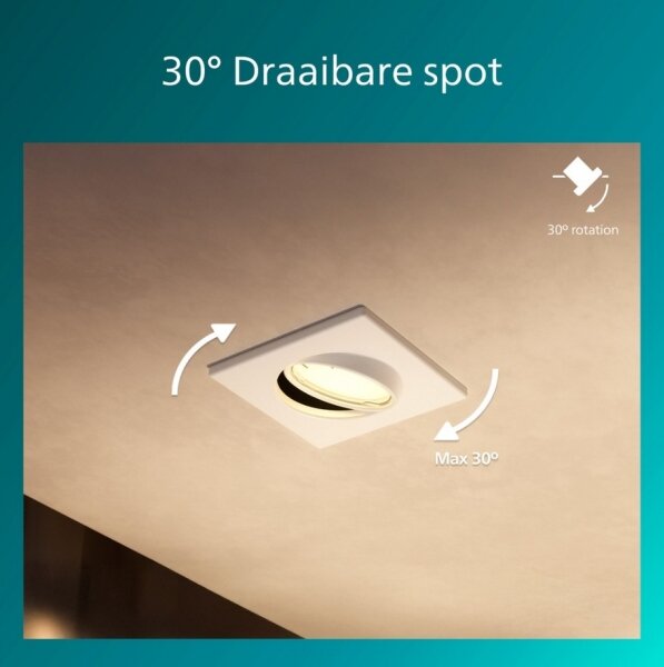 Philips - Plafonieră încastrată PERIDOT 1xGU10/7W/230V albă