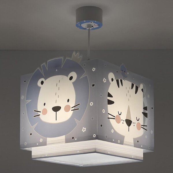 Lustră pe cablu JUNGLE 1xE27/15W/230V albastru Dalber 63112T