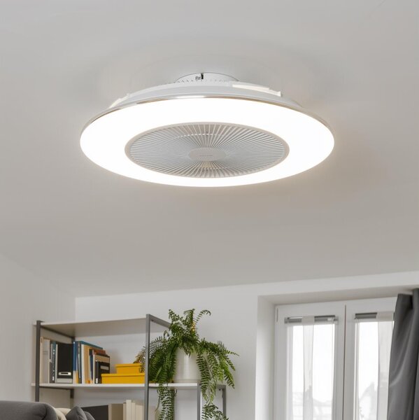Plafonieră LED dimabilă cu ventilator Brilagi AURA LED/38W/230V alb + telecomandă