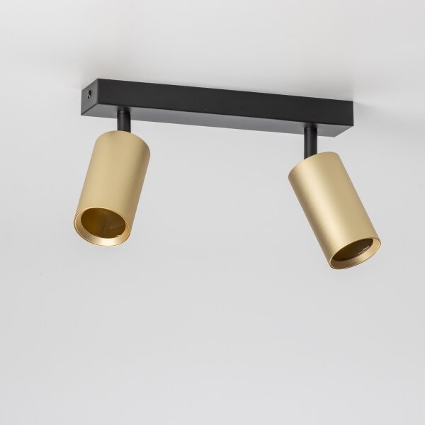 Brilagi - Spot reglabil LED RGBW SELE GOLDEN 2xGU10/4,8W/230V negru/auriu