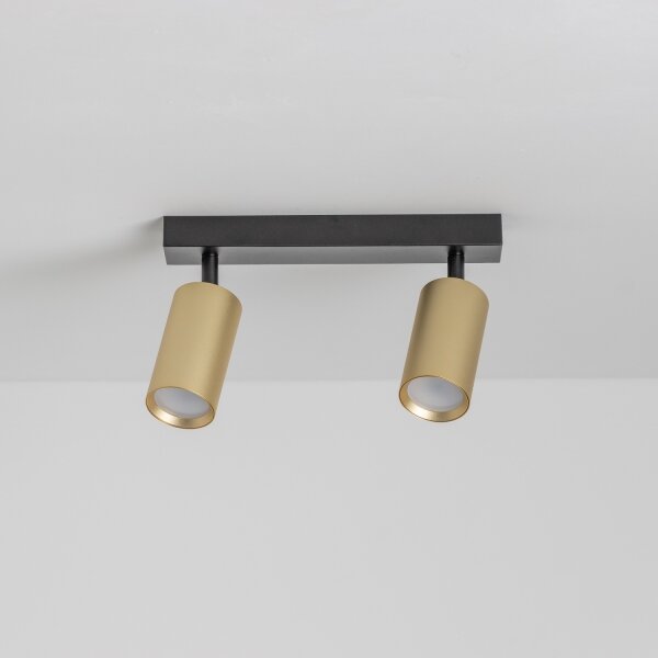 Brilagi - Spot reglabil LED RGBW SELE GOLDEN 2xGU10/4,8W/230V negru/auriu