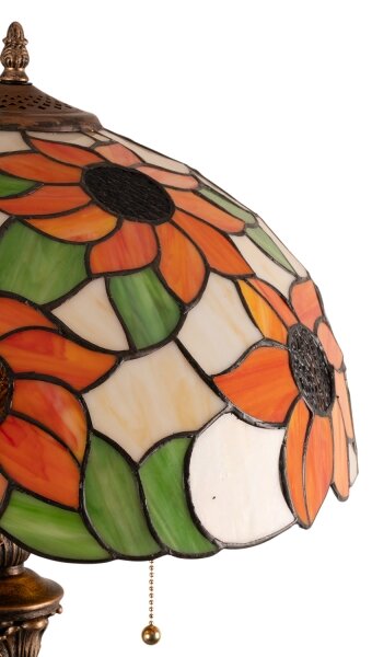 Brilagi - Lampă de podea Tiffany cu vitralii SUNFLOWER 2xE27/60W/230V