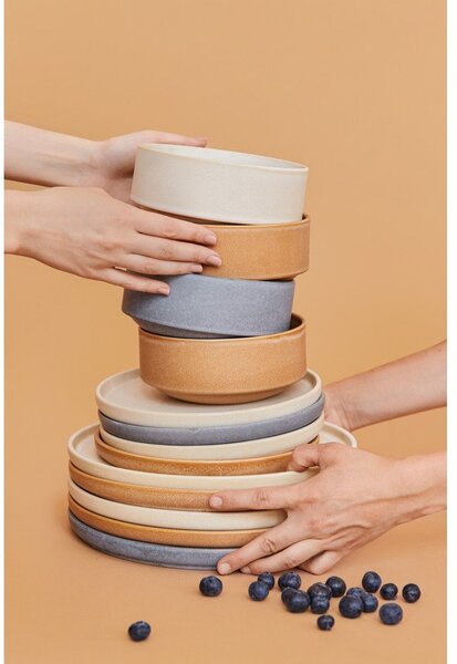 Set de 18 vase din gresie crem Bonami Selection Malia