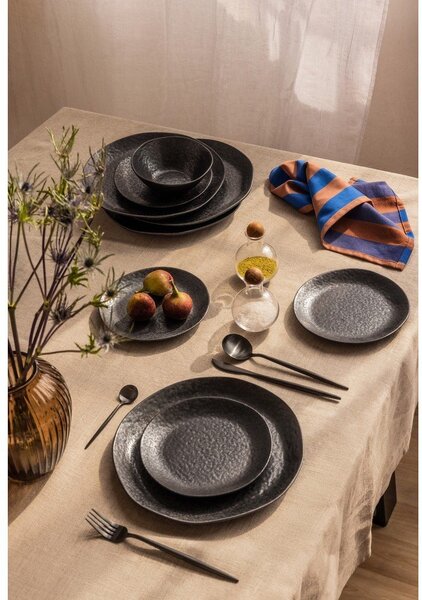 Serviciu de masă 18 buc. din gresie Dark Moon – Bonami Selection