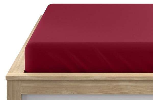 Cearsaf Jersey EXCLUSIVE cu elastic visiniu 160 x 200 cm