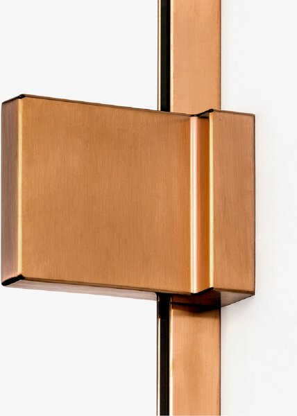 New Trendy Avexa Copper Brushed cabină de duș 90x90 cm pătrat cupru periat/sticlă transparentă EXK-3643