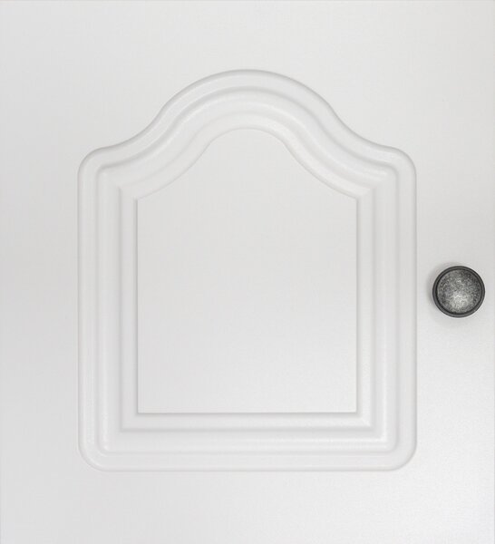 Buton metalic pentru mobilier model Ronda, Ø 28x20.5 mm, antic auriu / gri antic