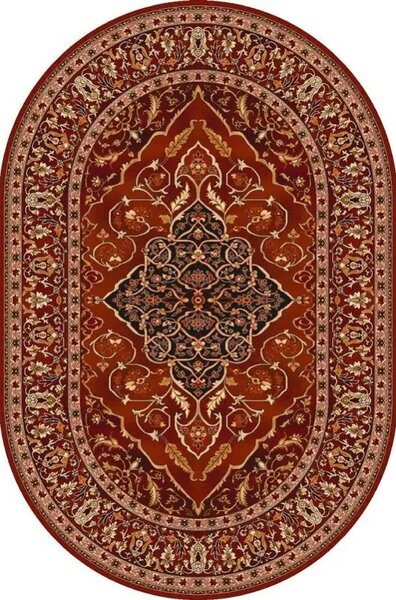 Covor lana oval Leyla culoare rubin Selectează mărime: 200 X 300