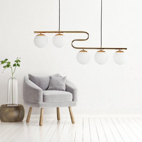Lampă suspendată APP1599-5CP Gold