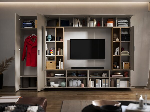 Biblioteca Living Sunny - Bej / Casmir - C02