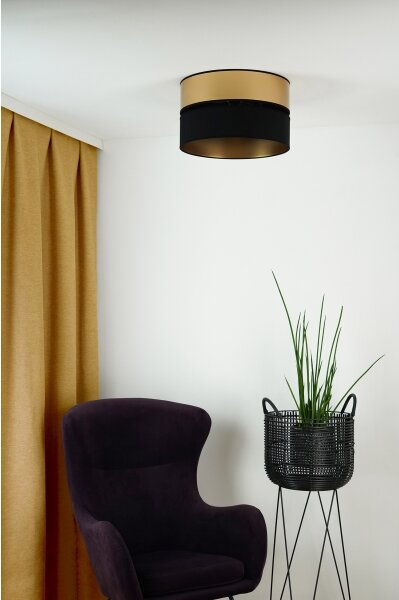 Plafonieră Brilagi ROYAL 1xE27/15W/230V d. 40 cm negru/auriu
