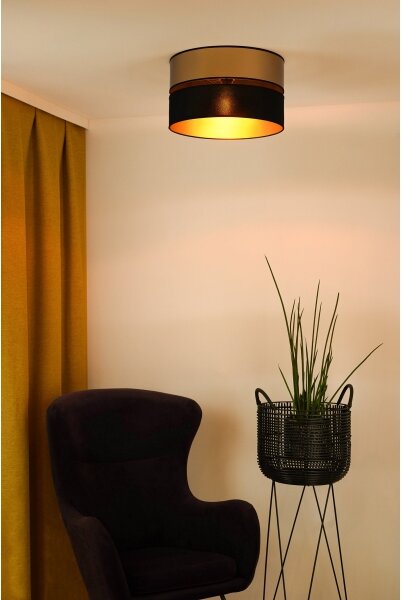 Plafonieră Brilagi ROYAL 1xE27/15W/230V d. 40 cm negru/auriu