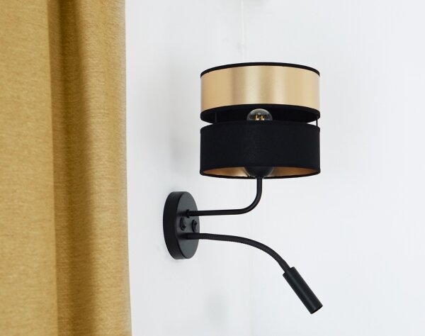 Lampă de perete Brilagi ROYAL 1xE27/15W/230V + 1xG9/3W negru/auriu