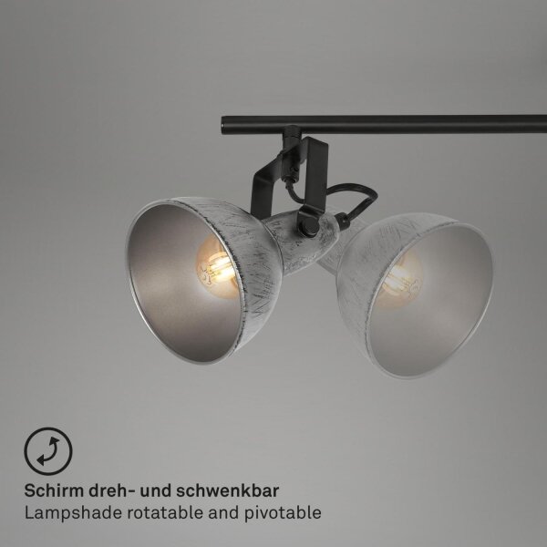 Spot Briloner 2049-034 RETRO 3xE14/40W/230V gri