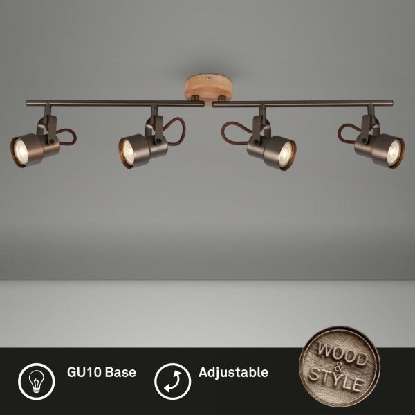 Spot LED Briloner 2872-045 TAHUN 4xGU10/5W/230V 3000K maro
