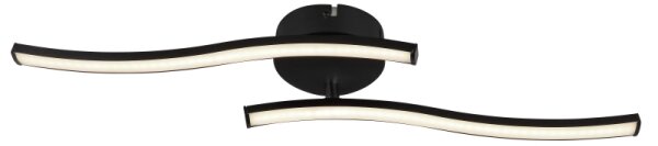 Plafonieră LED Globo 67178SC ELOISE 2xLED/6W/230V negru