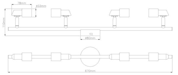 Spot LED Globo 57385-4 KINLEY 4xGU10/3W/230V