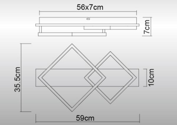 Plafonieră LED LESINA Globo 67847-24 LED/24W/230V 3000K