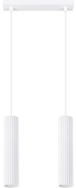 Lustră pe cablu Sollux SL.1536 KARBON 2xGU10/10W/230V alb
