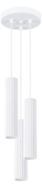 Lustră pe cablu Sollux SL.1538 KARBON 3xGU10/10W/230V alb
