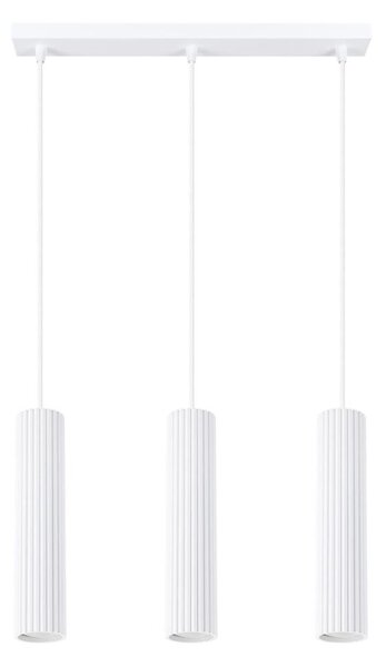 Lustră pe cablu Sollux SL.1537 KARBON 3xGU10/10W/230V alb