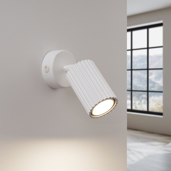 Spot de perete Sollux SL.1541 KARBON 1xGU10/10W/230V alb