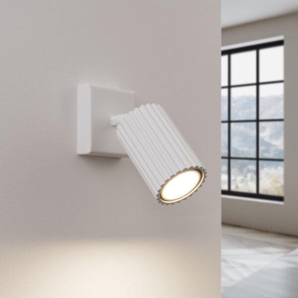 Spot de perete Sollux SL.1540 KARBON 1xGU10/10W/230V alb