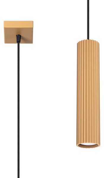 Lustră pe cablu Sollux SL.1554 KARBON 1xGU10/10W/230V auriu