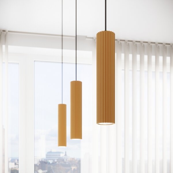Lustră pe cablu Sollux SL.1556 KARBON 3xGU10/10W/230V auriu