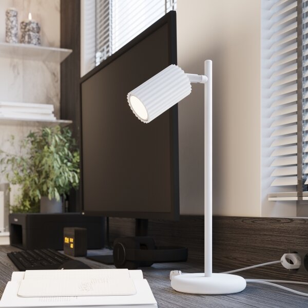 Lampă de masă Sollux SL.1548 KARBON 1xGU10/10W/230V alb
