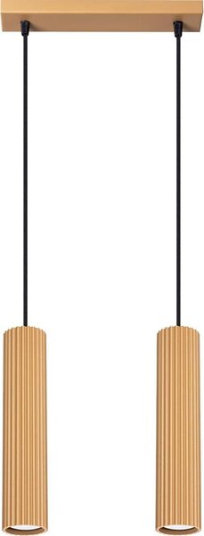 Lustră pe cablu Sollux SL.1555 KARBON 2xGU10/10W/230V auriu
