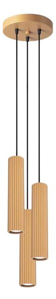 Lustră pe cablu Sollux SL.1557 KARBON 3xGU10/10W/230V auriu